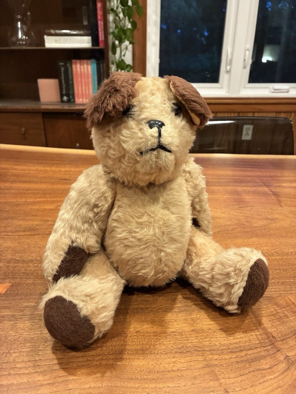 ANTIQUE VINTAGE ARTICULATED TEDDY BEAR